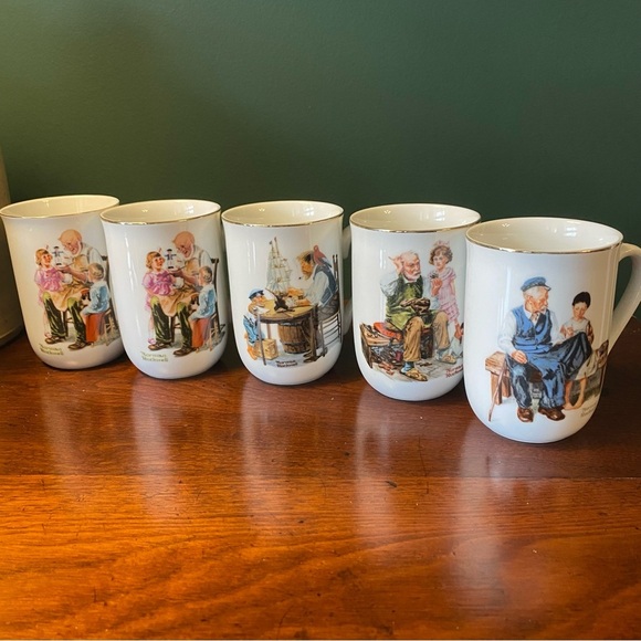 1982 Norman Rockwell Museum collectible mugs, set of 5 - Picture 2 of 10